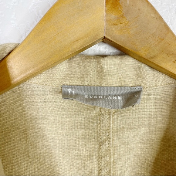 Everlane Warm Khaki Tan The Linen Workwear Shirt Blouse - Picture 5 of 8